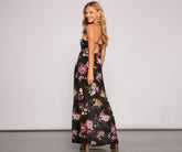 Pop Of Floral Mesh Maxi Dresses